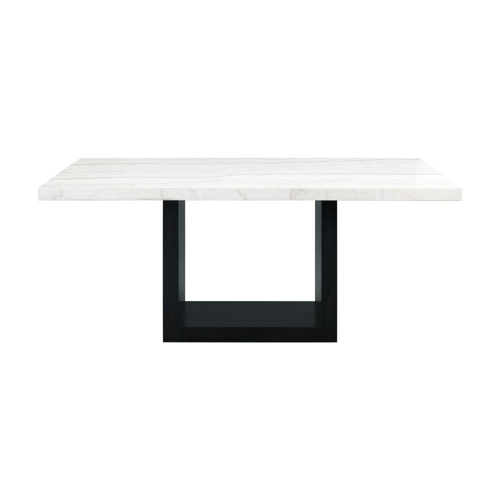 Picket House Furnishings - Willow White Marble Standard Height Dining Table - CVL500DTB veiw 2