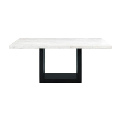 Picket House Furnishings - Willow White Marble Standard Height Dining Table - CVL500DTB veiw 2
