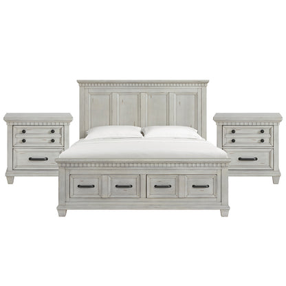 Picket House Furnishings - Windom King Storage 3PC Bedroom Set in Antique White - B-10530-7-KSB-NS2 view 1