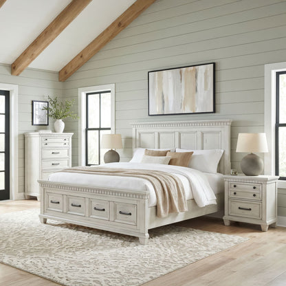 Picket House Furnishings - Windom King Storage 4PC Bedroom Set in Antique White - B-10530-7-KSB-NSCH view 3