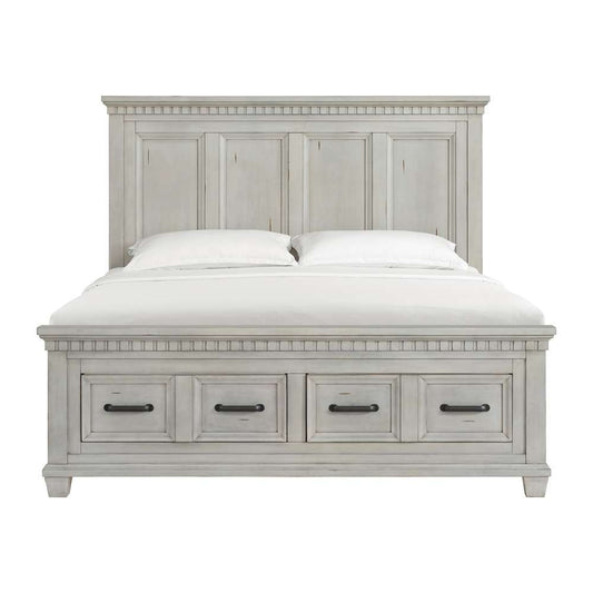 Picket House Furnishings - Windom King Storage Bed in Antique White - B-10530-7-KSB veiw 2