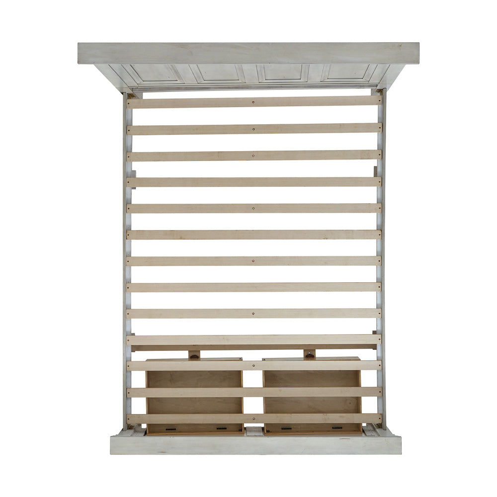 Picket House Furnishings - Windom Queen Storage 4PC Bedroom Set in Antique White - B-10530-7-QSB-NSCH view 9