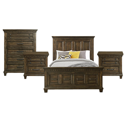 Picket House Furnishings - Windom Queen Storage 4PC Bedroom Set in Charcoal - B-10530-5-QSB-NSCH view 1