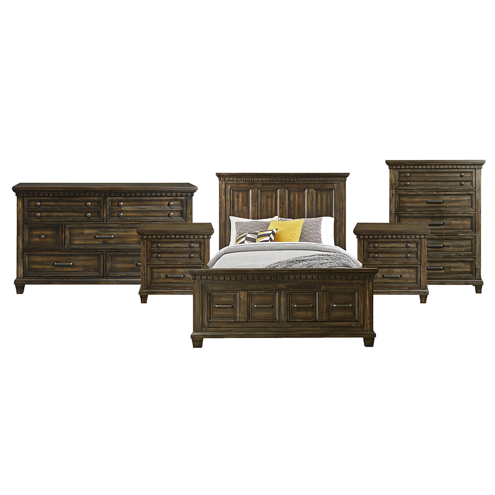 Picket House Furnishings - Windom Queen Storage 5PC Bedroom Set in Charcoal - B-10530-5-QSB-NSDRC view 1