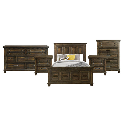Picket House Furnishings - Windom Queen Storage 5PC Bedroom Set in Charcoal - B-10530-5-QSB-NSDRC view 1