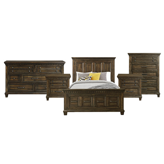 Picket House Furnishings - Windom Queen Storage 5PC Bedroom Set in Charcoal - B-10530-5-QSB-NSDRC view 1