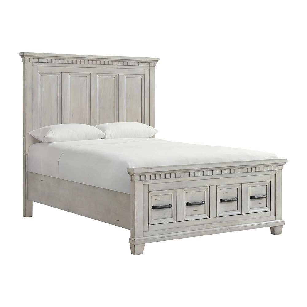 Picket House Furnishings - Windom Queen Storage Bed in Antique White - B-10530-7-QSB veiw 1