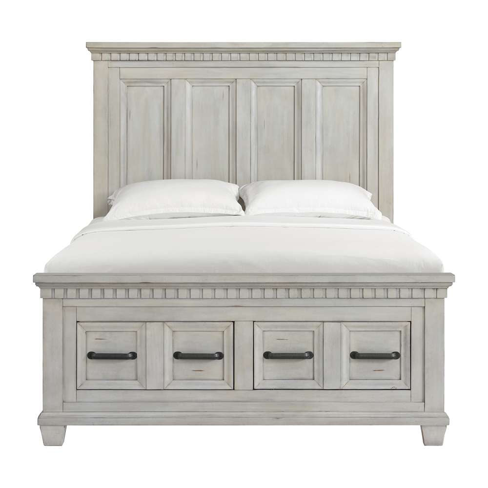 Picket House Furnishings - Windom Queen Storage Bed in Antique White - B-10530-7-QSB veiw 2