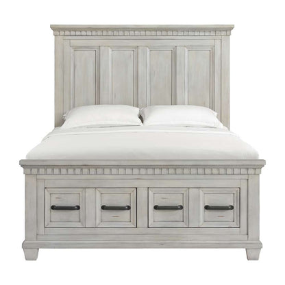 Picket House Furnishings - Windom Queen Storage Bed in Antique White - B-10530-7-QSB veiw 2