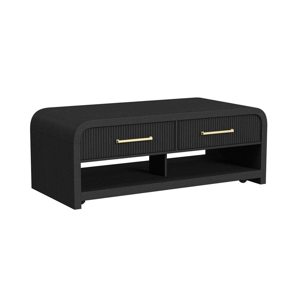 Picket House Furnishings - Woodridge 2PC Occasional Table Set in Black with Grain-Coffee Table & End Table - T-14440-8W-2PC veiw 3
