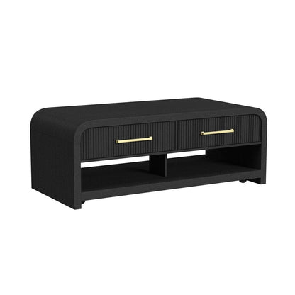 Picket House Furnishings - Woodridge 2PC Occasional Table Set in Black with Grain-Coffee Table & End Table - T-14440-8W-2PC veiw 3