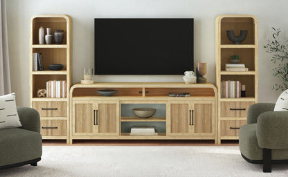 Picket House Furnishings - Woodridge 3PC Entertainment Unit With 82" TV Console in Natural - LA-14440-6-TV3-3PC view 8
