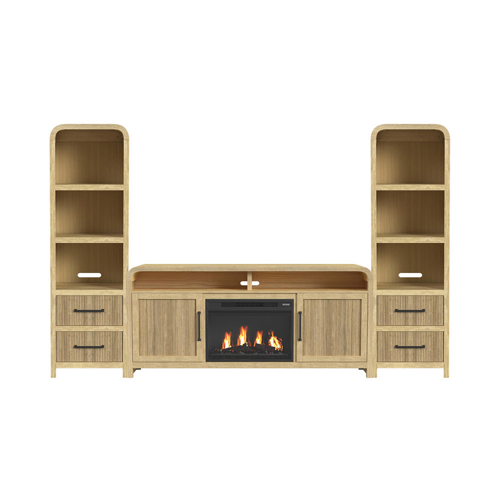 Picket House Furnishings - Woodridge 4PC Entertainment Unit With 70" TV Console in Natural - LA-14440-6-TV1-4PC view 1