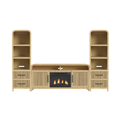Picket House Furnishings - Woodridge 4PC Entertainment Unit With 70" TV Console in Natural - LA-14440-6-TV1-4PC view 1