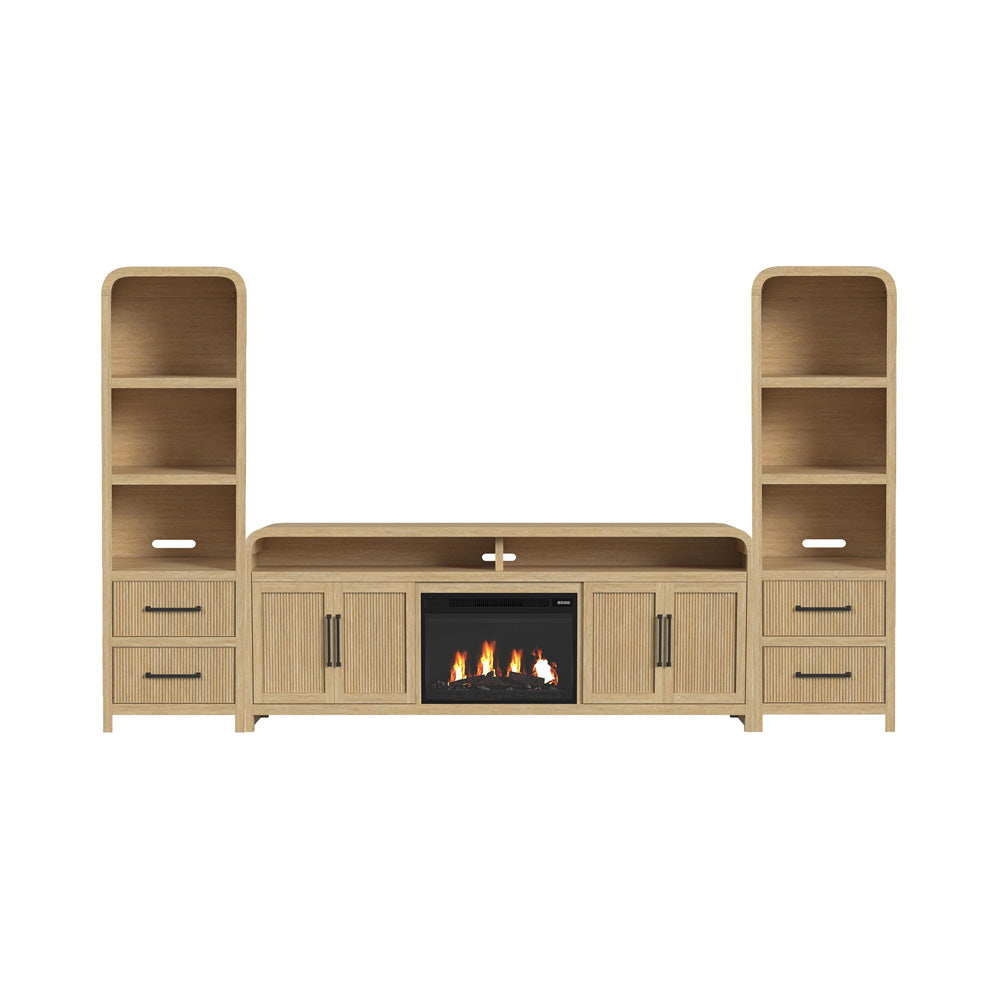 Picket House Furnishings - Woodridge 4PC Entertainment Unit With 82" TV Console in Natural - LA-14440-6-TV3-4PC view 1