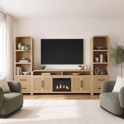 Picket House Furnishings - Woodridge 4PC Entertainment Unit With 82" TV Console in Natural - LA-14440-6-TV3-4PC view 11