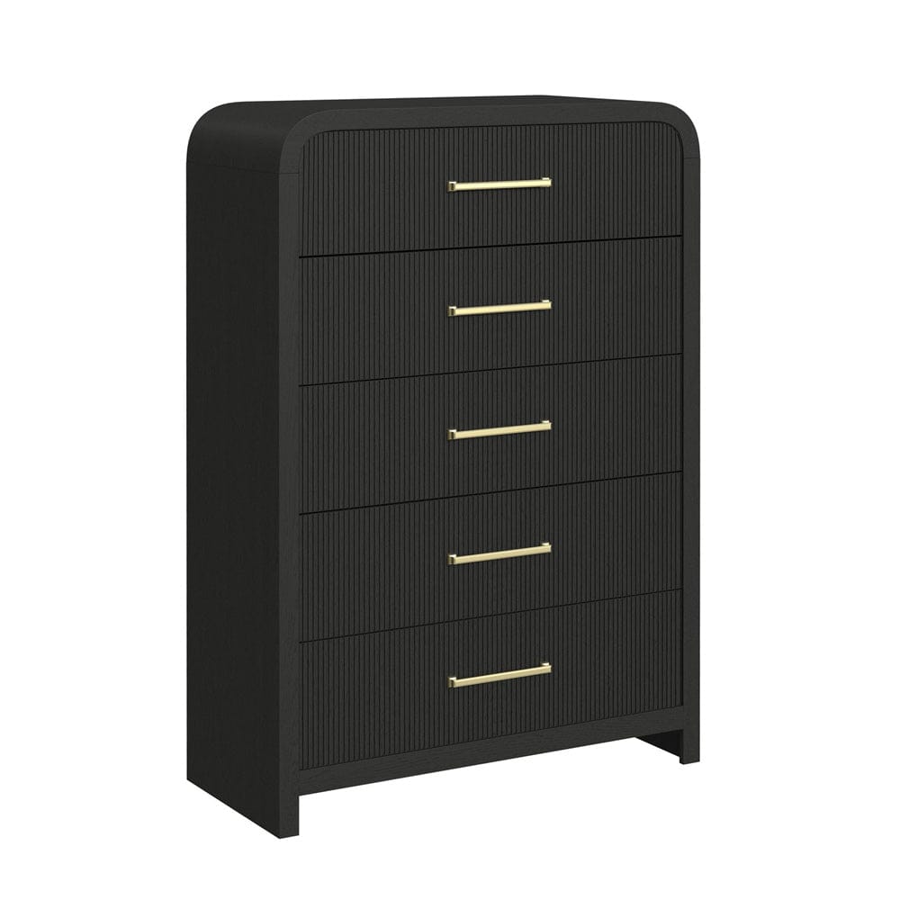 Picket House Furnishings - Woodridge  5-Drawer Chest in Black with Grain - B-14440-8W-CH view 1