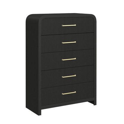 Picket House Furnishings - Woodridge  5-Drawer Chest in Black with Grain - B-14440-8W-CH view 1