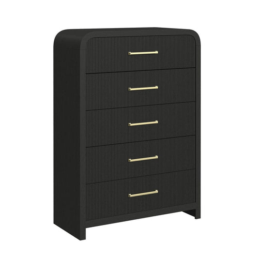 Picket House Furnishings - Woodridge  5-Drawer Chest in Black with Grain - B-14440-8W-CH view 1