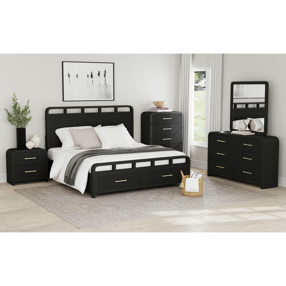 Picket House Furnishings - Woodridge  5-Drawer Chest in Black with Grain - B-14440-8W-CH view 2