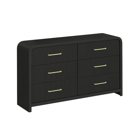 Picket House Furnishings - Woodridge  6-Drawer Dresser in Black with Grain - B-14440-8W-DR view 1