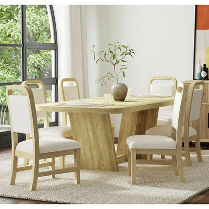 Picket House Furnishings - Woodridge 7PC Standard Height Dining Set in Natural-Table and Six Chairs - D-14440-6-DT-7PC veiw 1