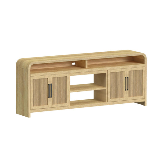 Picket House Furnishings - Woodridge 82" TV Console without Fireplace Insert in Natural - LA-14440-6-TV3 view 1