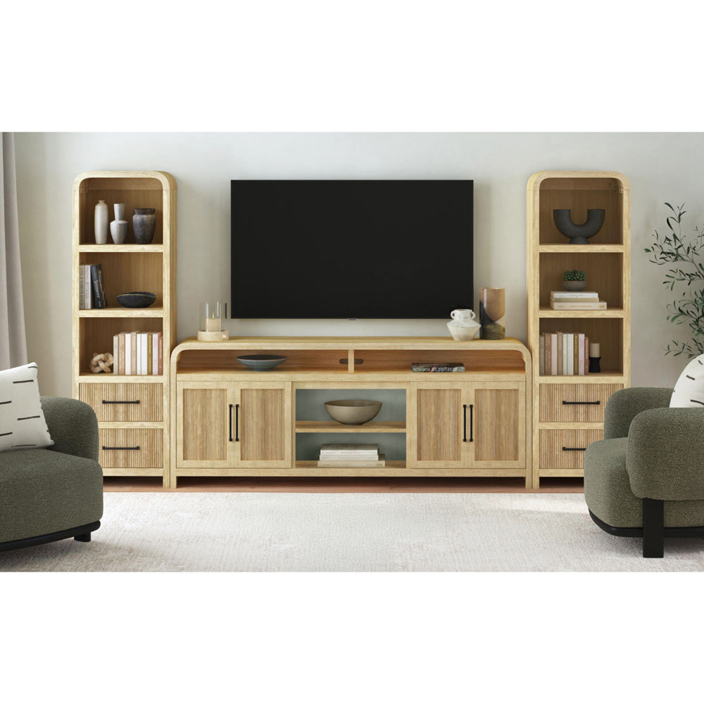 Picket House Furnishings - Woodridge 82" TV Console without Fireplace Insert in Natural - LA-14440-6-TV3 view 3