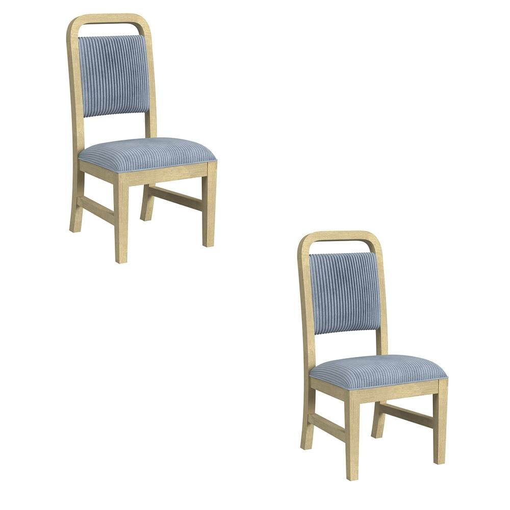 Picket House Furnishings - Woodridge Dining Side Chair with Grey Fabric in Natural (Set of 2) - D-14440-6-SC veiw 1