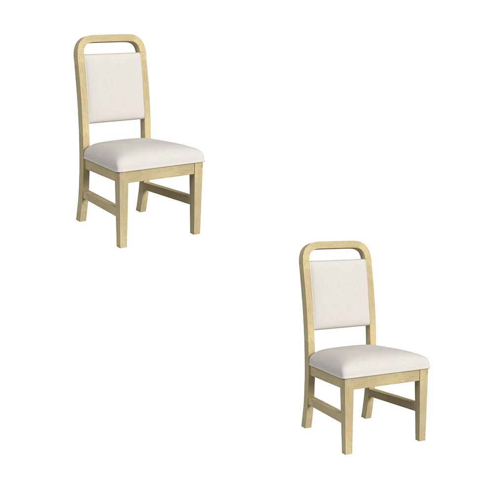 Picket House Furnishings - Woodridge Dining Side Chair with White Fabric in Natural (Set of 2) - D-14440-6-SC2 veiw 1
