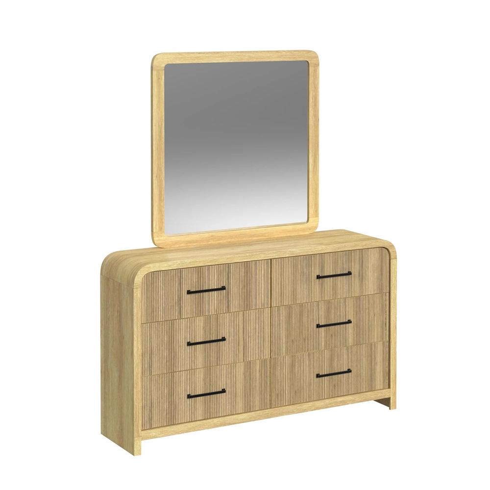 Picket House Furnishings - Woodridge Dresser and Mirror Set in Natural - B-14440-6-DRMR veiw 1