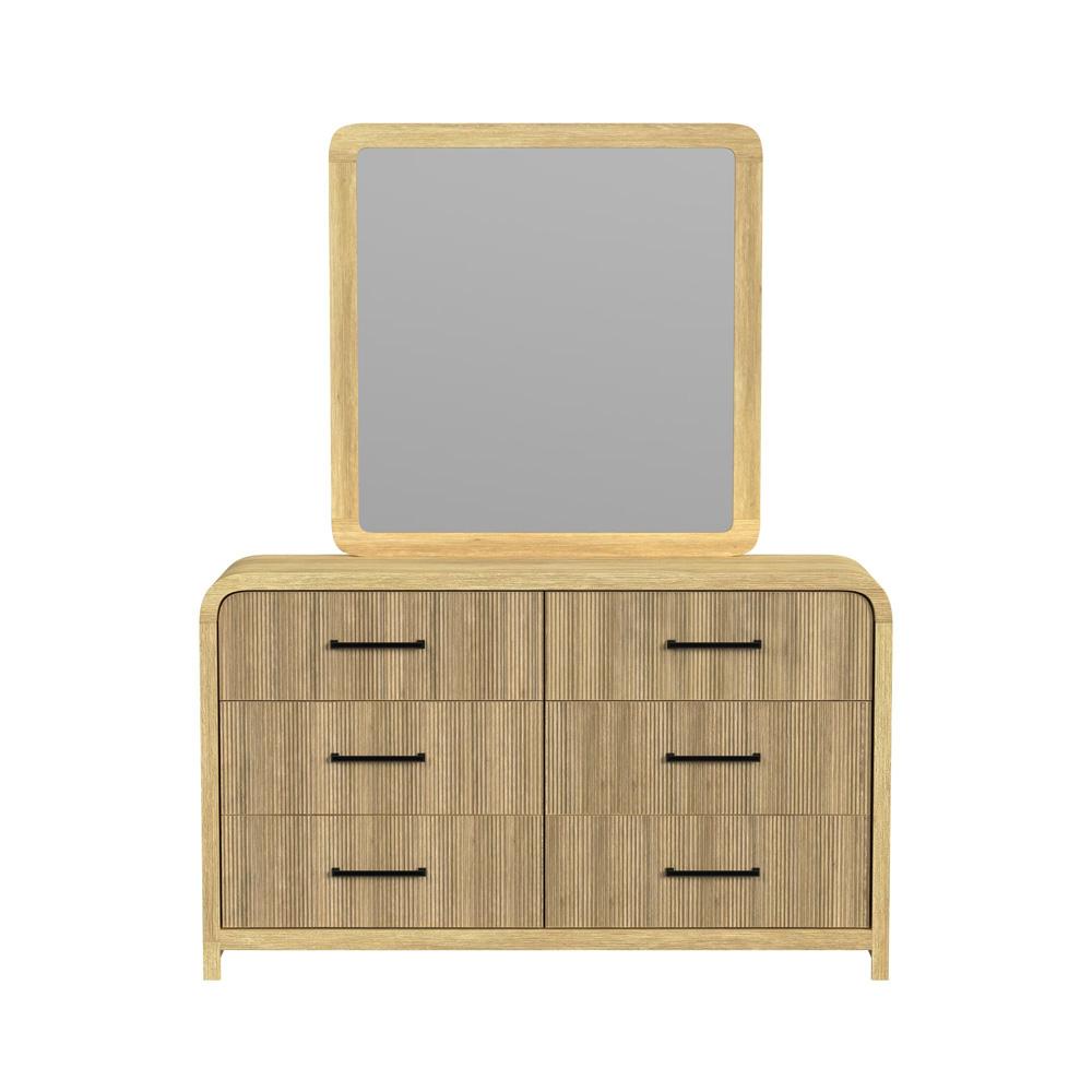 Picket House Furnishings - Woodridge Dresser and Mirror Set in Natural - B-14440-6-DRMR veiw 2