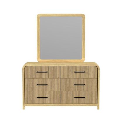 Picket House Furnishings - Woodridge Dresser and Mirror Set in Natural - B-14440-6-DRMR veiw 2