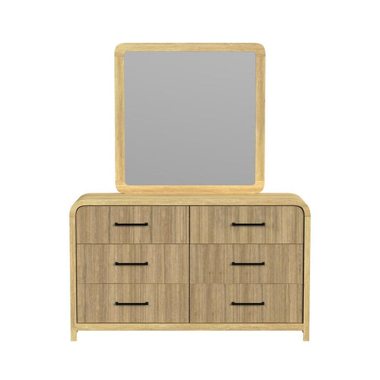 Picket House Furnishings - Woodridge Dresser and Mirror Set in Natural - B-14440-6-DRMR veiw 2
