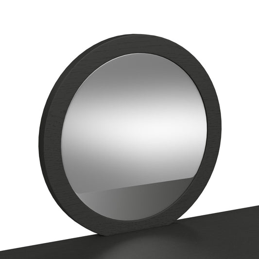 Picket House Furnishings - Woodridge Dressing Table and Mirror in Black with Grain - V-14440-8W-DTC view 2