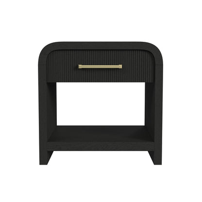 Picket House Furnishings - Woodridge End Table with USB in Black with Grain - T-14440-8W-ET veiw 2
