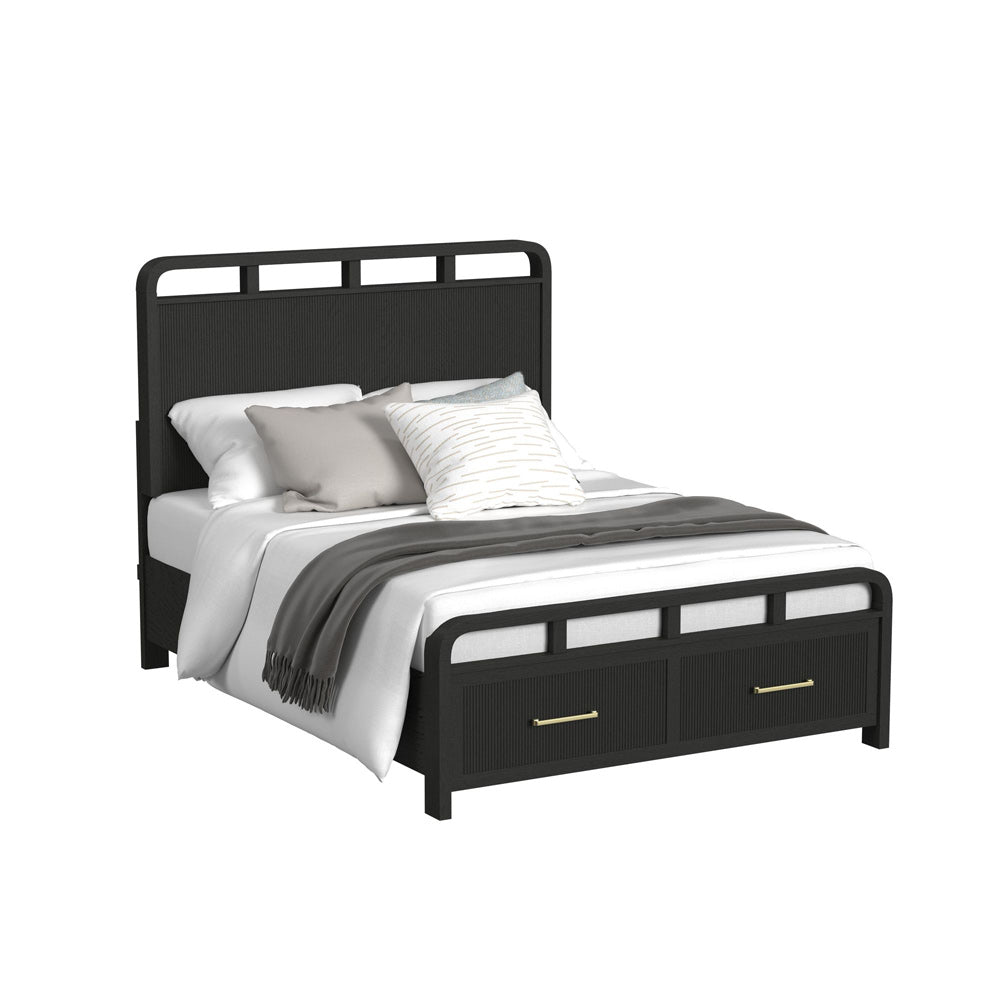 Picket House Furnishings - Woodridge Full Storage Bed in Black with Grain - B-14440-8W-FSB view 1