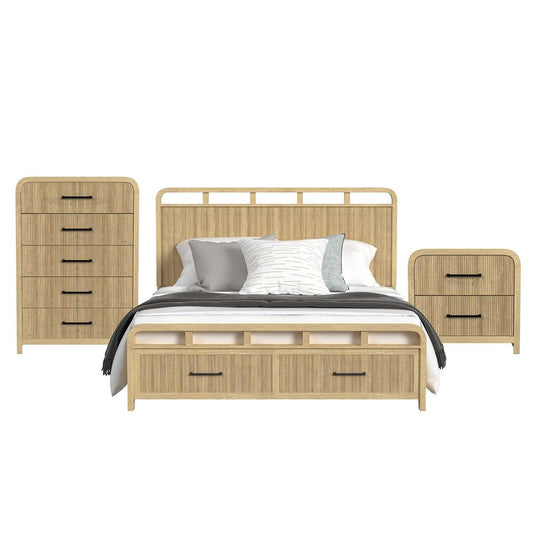 Picket House Furnishings - Woodridge King Storage 3PC Bedroom Set in Natural - B-14440-6-KSB-3PC veiw 1