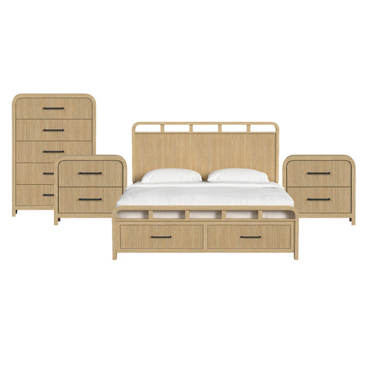 Picket House Furnishings - Woodridge King Storage 4PC Bedroom Set in Natural - B-14440-6-KSB-NSCH view 1