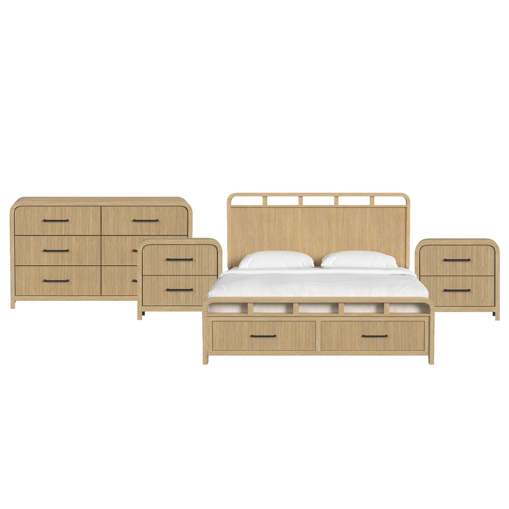 Picket House Furnishings - Woodridge King Storage 4PC Bedroom Set in Natural - B-14440-6-KSB-NSDR view 1