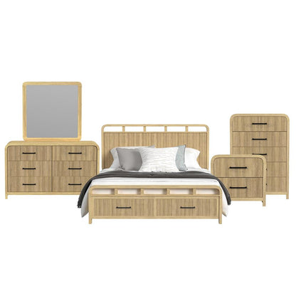 Picket House Furnishings - Woodridge King Storage 5PC Bedroom Set in Natural - B-14440-6-KSB-5PC veiw 1