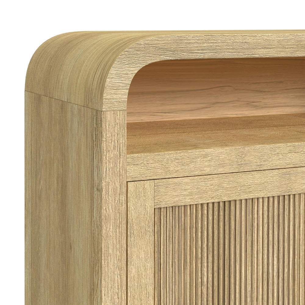 Picket House Furnishings - Woodridge KIT - 70" TV Console in Natural w/23" Fireplace Insert (Ships in 2 Boxes) - LA-14440-6-TV1FPK view 5