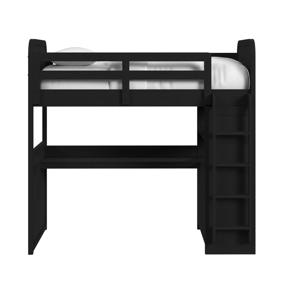Picket House Furnishings - Woodridge Loft Complete Bunk Bed in Black with Grain - Y-14440-8W-LB view 2
