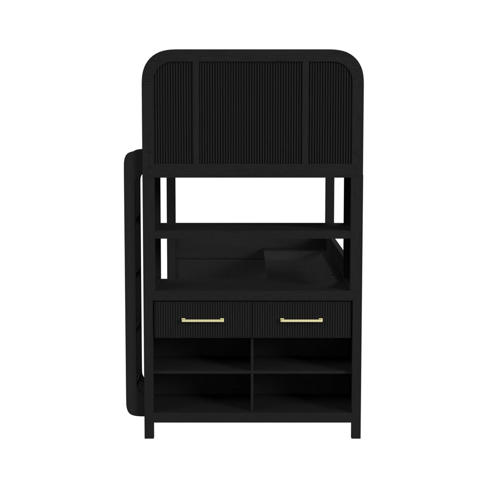Picket House Furnishings - Woodridge Loft Complete Bunk Bed in Black with Grain - Y-14440-8W-LB view 3