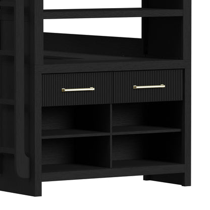 Picket House Furnishings - Woodridge Loft Complete Bunk Bed in Black with Grain - Y-14440-8W-LB view 5
