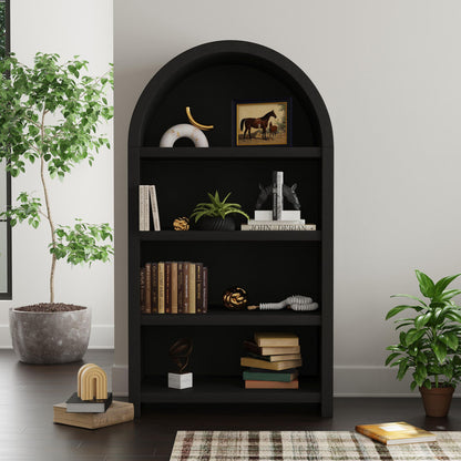 Picket House Furnishings - Woodridge Open Bookcase in Black with Grain - A-14440-8W-DC view 1