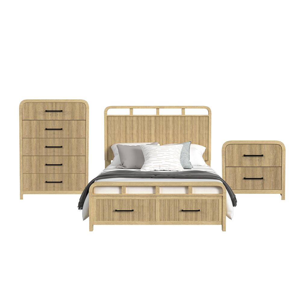 Picket House Furnishings - Woodridge Queen Storage 3PC Bedroom Set in Natural - B-14440-6-QSB-3PC veiw 1