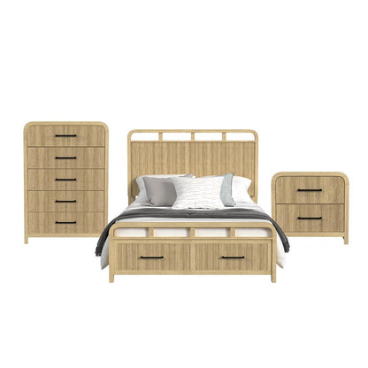 Picket House Furnishings - Woodridge Queen Storage 3PC Bedroom Set in Natural - B-14440-6-QSB-3PC veiw 1