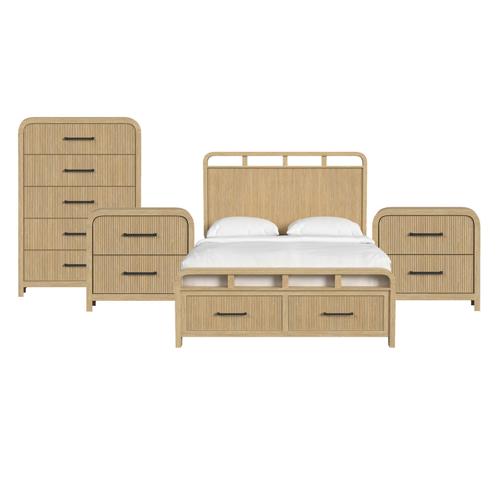 Picket House Furnishings - Woodridge Queen Storage 4PC Bedroom Set in Natural - B-14440-6-QSB-NSCH view 1
