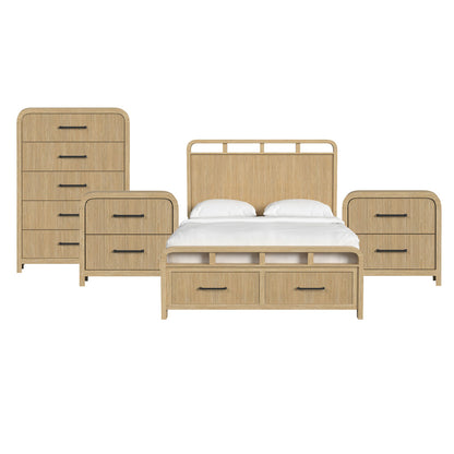 Picket House Furnishings - Woodridge Queen Storage 4PC Bedroom Set in Natural - B-14440-6-QSB-NSCH view 1